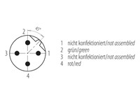 Cordset - PROFIBUS M12 B COD Male Straight. 5 Pole Single End - 2M PUR Violet Cable 7,6mm OD. [0975 254 102/2M]