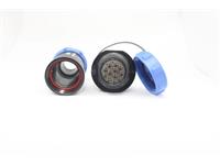 Circular Connector Plastic IP68 Screw Lock Cable End Receptacle 12 Poles Male 5A 400VAC [XY-CC211-12P-II-1C]