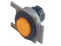 Pilot Lamp without Lamp Holder • Yellow Raised Lens • Aluminium 35mm Flush Bezel [L352YA]