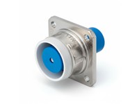 JAEGER Rapid High Voltage Square. Flange Bayonet Female Panel Connector 1 Pole 2mm Contact Screw Mounting with Conexil IP54 - Max Current 15A @ 500V [536.391.006]