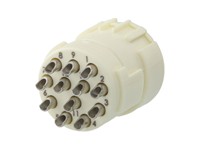 Circular Connector M23 Signal Female Solder Insert Screw- 12 Pole for 12 x 1mm Contacts - 8/20A @ 500VAC Max. [7001912104]