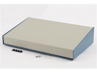 Enclosure Aluminium 356x211x76mm Beige Top Blue Case [1456PH1WHBU]