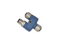 Device Net "Y" Distribution Adaptor M12 5 Pole - 1 X M12 Male Plug to 2 X M12 Female Receptacles A Coded (0906 UTP 101) [XY-906-UTP-101-ECN]