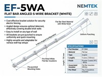 Flat Bar - Flatbar 5 W White Angled {EF-5WA} [EF FLAT BAR B5WH]