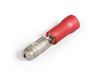 Insulated Bullet Lug • Male • 4mm Stud • for Wire Range : 0.34 to 1.57 mm² • Red [LZ15000]