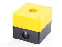 Enclosure Plastic Yellow Top Black Bottom 1 Hole = 22mm - Economy Version [ENC300-YW]