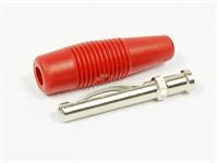 BANANA PLUG 4MM NICKEL PLATED BRASS CONTACT 30A 30VAC / 60VDC CAT I (930047101) [VON30 RED]