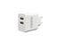 GIZZU DUAL USB CHARGER INDIVIDUAL PORT 5V 2.4A MAX , COMBINED O/P 3.4A MAX ,  AC100-240V, 50/60Hz , WHITE {GWC2U34W} [GZU WC2U34]