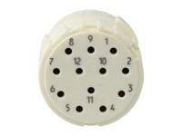 Circular Connector M23 Signal Female Solder Insert CCW- 12 Pole - 12 x 1mm Contacts - 8/20A @ 500VAC Max. [7002912104]