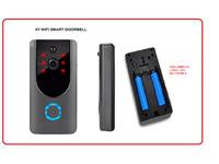 VIDEO DOORPHONE KIT ,166DEG VIEW, 1.0MP CMOS SENSOR,WIFI ,SD CARD UP TO 32GB(NOT INCLUDED),PUSH MESSAGE ,TWO WAY VOICE,BUILT IN SPEAKER AND MIC ,PIR DETECTION ,( LONG LIFE 18650 BATTERIES INCLUDED) IC SEE APP - ANDROID / IOS .INCLUDES FREE WIRELESS RINGER [XY WIFI SMART DOORBELL]