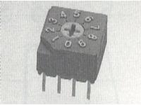 Rotary BCD Coded DIP Switch • Form : 10 Pos/BCD Compl • 100mA-5VDC • PCB-ThruHole • Flat Recessed Rotar Actuator [S2030]