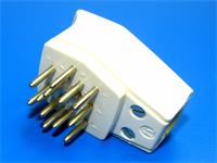 12 way Cable Mounting Male Connector with Strain Relief [MES120 WHITE]
