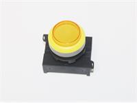 Push Button Actuator Switch Illuminated Latching • Yellow Raised Lens • Yellow 30mm Bezel [P302LYY]