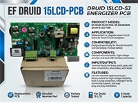 Druid 15LCD-5J Energizer PCB {EE-DR.LCD/B/15} [EF DRUID 15LCD-PCB]