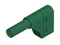 SAFETY BANANA PLUG 4MM SIDE ENTRY - GREEN  - CAGED "LANTERN" SPRING CONTACT AC/DC 1000V 24A CATIII (934098104) [LASS W GREEN]