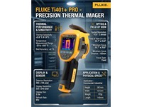 Thermal Imager-Industrial 9HZ Pixel:260x195 D:S 409:1 -20-+550 °C [FLUKE TI401+]