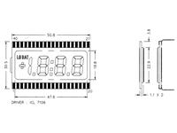 3.5 Digit - Lobat - div Numeric LCD Panels • 7-Seg • 50.8 x 30.5mm [SP521PR MOD]