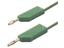 Test Lead - Green - 1M - PVC 1mm sq. -  4mm Stackbl 'Lantern' Banana Plugs  15A/60VDC  CATI (934062104) [MLN100/1 GREEN]