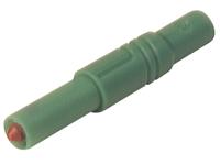 SAFETY BANANA PLUG 4MM STRAIGHT - GREEN  - CAGED "LANTERN" SPRING CONTACT AC/DC 1000V 24A CATIII (934097104) [LASS G GREEN]