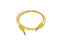 Test Lead Silicone Coated 1,5m - 4mm Striaght. 0,75mm sq. 4mm Stackble 'Lantern' Banana Plugs 15A-30VAC/60VDC [XY-MLN SIL 150/075E-YLW]