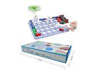 ELECTRONIC BLOCK LEARNNING TOY ,16 PIECES, 13 PROJECTS ,INCLUDES MAKING A MAZE CHALLENGE  , FLYING SUACER , FAN , MUSIC SPEAKER,LAMP , ALARM ETC.AGE 8+, SIZE : 330*47*200mm,REQUIRES 2 X AA BATTERIES (NOT INCLUDED) [EDU-TOY MULTI KIT MAZE CHALLENGE]