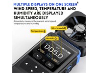 FNIRSI FAM‑02 Handheld Anemometer – Measures Wind Speed (0–30 M/S), Temperature, and Humidity, with Color LCD, Multiple Units, Alarms, and Data Logging for Field or HVAC Use [FNIRSI FAM-02 DIG ANEMOMETER]