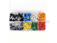 400PCS-8 Kinds E0506-E6012 Cold Crimp Terminals Kit with Box [HKD 400PC BOOTLACE FERREL KIT]