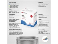 Hikvision Network Cable CAT5 UTP Solid Copper Grey 305m, Conductor:0.45mm 25AWG, Fire Resistant:CPR Eca/UL CMX, Sheath Material:PVC, Insulation: HDPE & Diameter:0.82±0.04mm, Drain Wire: No, Quality Verified By Fluke Test [HKV DS-1LN5E-E/E]