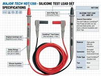 Silicone Test Lead Set - 4mm Tip [MAJ HDT1288]