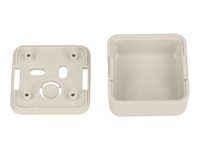 ABS Plastic Miniature Enclosure - Snap-Fit / Wall-Mount 40x40x20mm Unvented IP30 - Grey [1551SNAP1GY]