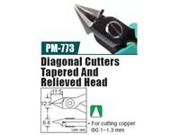PM-773 : DIAGONAL CUTTER TAPERED AND RELIEVED HEAD ULTRA-FLUSH {SCT773} [PRK PM-773]