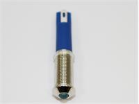 LED INDICATOR 6mm CONVEX PANEL MOUNT BLUE 220V AC/DC 20mA IP65. [AVL6D-NDB220]