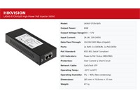 Hikvision POE Injector 60W 2A , O/P Voltage Range:54V~57V , 2x10/100/1000M Adaptive RJ45 Ports, One is DATA/IN, Another is PoE/DATA , Short Circuit Protection , 473g [HKV LAS60-57CN-RJ45]