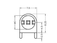 LED Holder 5mm 90° PCB [LEK-503]