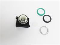 Push Button Actuator Switch Illuminated Momentary • Green Raised Lens • Black 30mm Bezel [P302MG]
