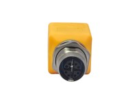 Panel Mount Ethernet Adpator M12 X Code 8 pole Female - RJ45 Shielded Jack 180° (RJS-12X08FF-LS7001)(1404549) [XY-RJS-12X08FF-ECN]