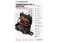 WIHA Competence XXL II Electrician's 116 piece VDE Tool Kit in Trolley Tool Case [WIHA 42069]