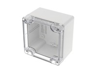 Polycarb Enclosure 90x90x60mm Grey Body Clear Lid IP66 [1554E2GYCL]