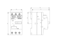 Siemens Circuit Breaker Size S00 For Motor Protection, Class 10 A- With Transverse Auxiliary Switch 1 NO+1 NC [3RV1011-1JA15]