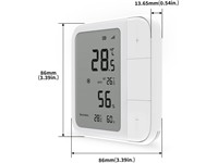 Aqara Climate Sensor W100, 3.4inch LCD Display, Temperature:-20°C~+50°C With ±0.3°C Accuracy, Humidity (0%~100% RH With ±3% Accuracy), 3xProgrammable Buttons, Remote HVAC Control, 2xCR2450, Matter, Works with Apple Home, Alexa, Google & More [AQARA CLIMATE SENSOR W100]