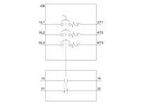 Circuit Breaker Size S00 For Motor Protection, CLASS 10 A-release 5.5...8 A N-Release 104 A 1 NO+1 NC Transverse Screw Terminal Standard Switching Capacity [3RV1011-1HA15]