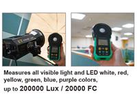Light Intensity Meter 20-200K Lux ; 20-20K FC Auto/Manual Range [PRK MT-4617LED]