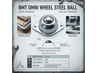 Steel Ball Caster 40 x 20mm [BMT OMNI WHEEL STEEL BALL]