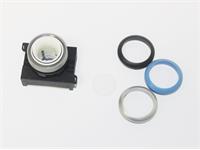 Push Button Actuator Switch Illuminated Momentary • Blue Raised Lens • Black 30mm Bezel [P302MB]