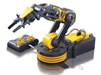 Award Winning Robotic Arm ,Build + command the gripper to open and close,wrist motion of 120 degrees, an extensive elbow range of 300 degrees, base rotation of 270 degrees, base motion of 180 degrees, vertical reach of 38cm, horizontal reach of 32 inches, [EK-WIRED ROBOTIC ARM]