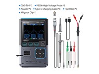 >DSO-TC4 IS A 3-IN-1 Handheld Digital Oscilloscope+ Signal GEN+ Transistor Tester. It has a Single Channel Oscilloscope WITH A 10MHz Bandwidth and 48MSA/S Sampling Rate. (Does Not Include FNIRSI P6100 X1 X10 SCOPE PROBE and BDD OS [FNIRSI DSOTC4 ONE CH 10MHZ 3IN1]