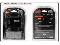 HDMI Switcher 1.3, Three HDMI Inputs, 1 HDMI Output, Supports High Resolutions 1080P, Includes Remote Control & IR Receiver. [HDMI SWITCHER CST-306C]