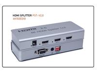 2 PORT V2.0 60HZ  ULTRA HDMI  SPLITTER 4K WITH IR EXTENSION + EDID MANAGEMENT + RS232 ,  METAL.  1 INPUT 2 OUTPUTS ,HIGH QUALITY ULTRA HDTV RESOLUTION ,SUPPORT 3D ,INCLUDES  POWER ADAPTER. [HDMI SPLITTER PST-V2,0 4K102EDID]