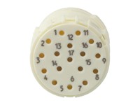 Circular Connector M23 Signal Female Crimp Insert and 17 Pole, for 1mm Contacts - 8A @ 400VAC Max. [7003917102]