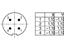 Circular Connector M9 Panel Flange Male 4 Pole Front Mount Solder Terminal IP67 [09-0411-80-04]